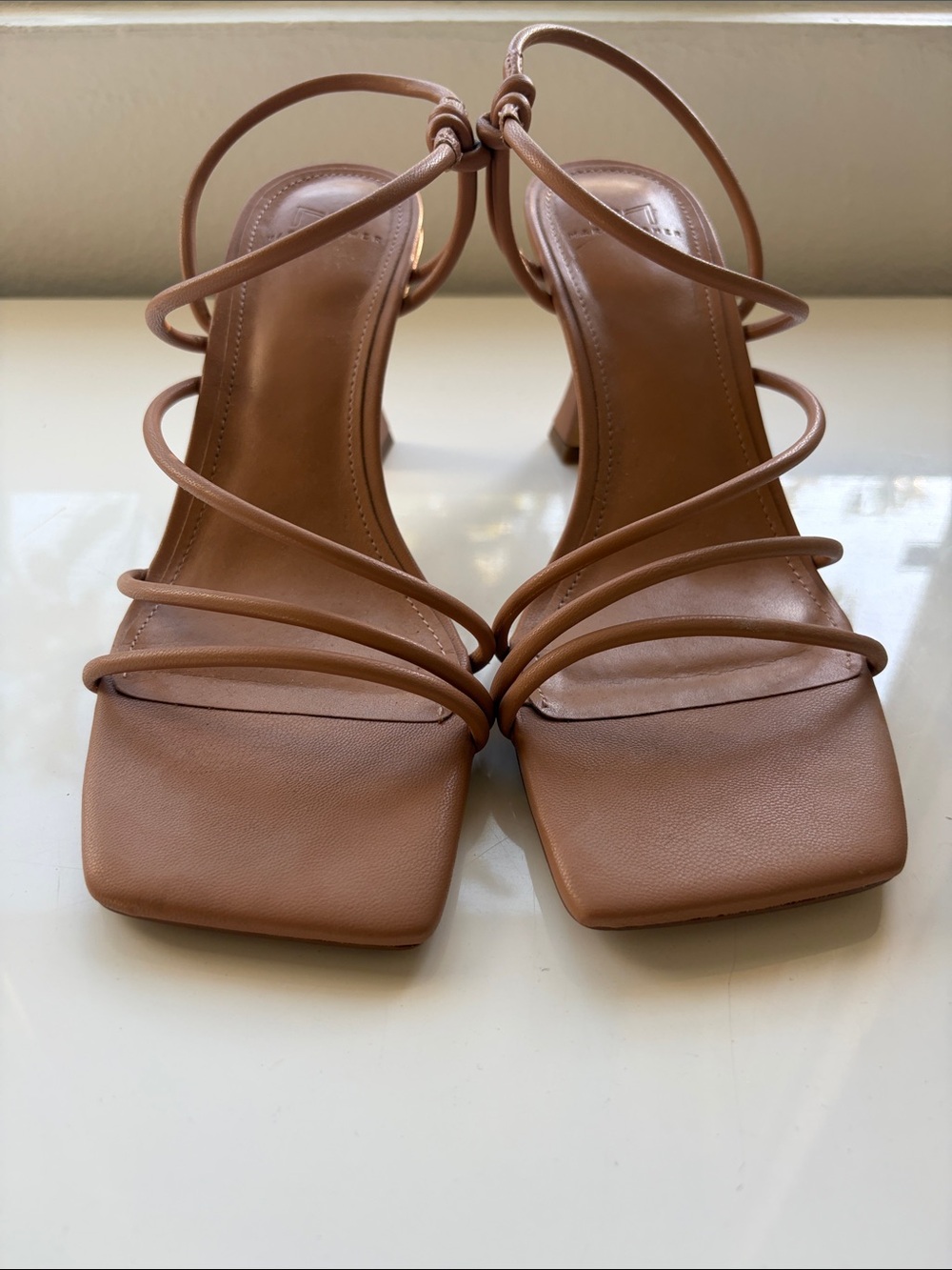 Marc Fisher Nude Strappy Heels 7.5